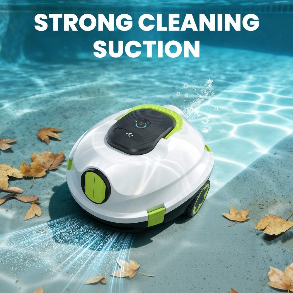 Limpiadora de piscina inalámbrica INSE Y10 - Esencial para la limpieza de primavera, motor de 40W, doble succión, succión de 46000Pa, cesta de filtro de 2.2L, apta para piscinas de más de 2.5m, IPX8, autoestacionamiento, segura para todas las edades