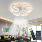 Ventilador de techo con luz LED para sala de estar y dormitorio | control remoto