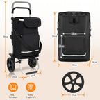 Carrito de compras plegable ajustable plegable | Supermercado camping y transporte diario