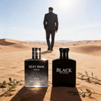 Set de Perfume para Hombre de 2 Unidades, Gran Capacidad de 5.24 FL.OZ, 2 Opciones (Negro y Azul) | Sexy Man Eau De Parfum, Fragancia Fresca, Amaderada y Oriental, Fresca y Sofisticada | Ideal para Regalos de Vacaciones y Uso Personal
