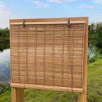 Cortina Persiana de Madera Incluye Accesorios, Estor de Bambú Enrollable para Ventana y Puerta (DIMENSIONES ANCHO X LARGO)