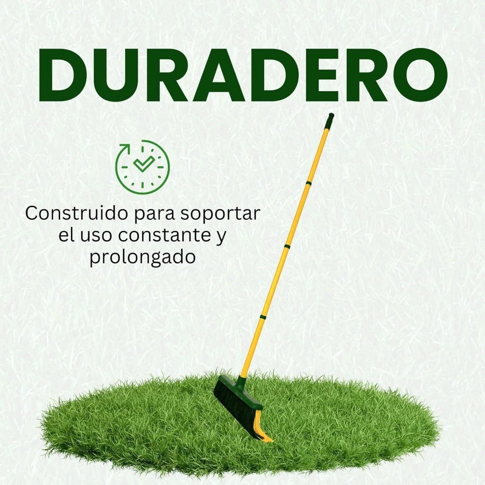PLANTAWA Cepillo para Césped Artificial con Mango Extensible Desmontable 0,80–1,40 m | Limpieza, Peinado y Mantenimiento de Césped Sintético, Alfombrillas y Jardín