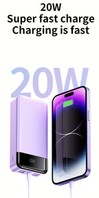 Batería externa | Un Power Bank Portátil de Alta Capacidad con Carga Rápida de 50000Mah, Cuatro Puertos USB, Interfaz Tipo-C y Micro, Adecuado