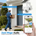 Cámara de Seguridad Inteligente para el Hogar V380MAX | Grabación de 8MP durante todo el día, compatible con Wi-Fi de 2.4GHz y 4G LTE, sistema de vigilancia inalámbrico con energía solar. Cuenta con rotación de 360°, visión nocturna a color, audio bidirec