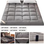 Cubrecolchón, Cubrecolchón Acolchado Ajustable Extrasuave y Transpirable para Espalda, con Bandas Elásticas Fuertes, Relleno y Cubierta de Poliéster de Felpa Suave, Transpirable, Comodidad de Lujo para Todas las Estaciones para Dormitorio, Habitación de I