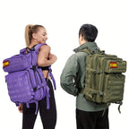 45L Mochila Táctica para Senderismo al Aire Libre para Mujeres/Hombres, Mochila Deportiva de Ciclismo y Fitness con Sistema MOLLE, Bolsa de Viaje para Escalada y Trekking, Estilo Poliéster 3 Días, Mochila Táctica para Deporte y Emergencias