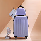 Equipaje de 24 pulgadas de nuevo estilo para hombre y mujer, maleta de mano de 20 pulgadas con esquinas reforzadas, candado con contraseña y mango telescópico engrosado, neceser a juego, esencial para viajar