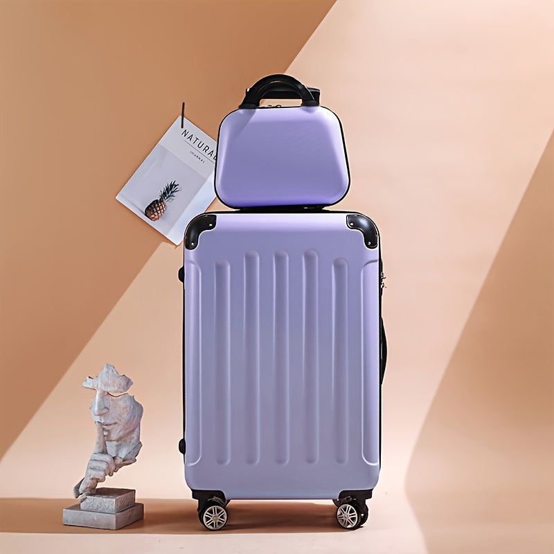 Equipaje de 24 pulgadas de nuevo estilo para hombre y mujer, maleta de mano de 20 pulgadas con esquinas reforzadas, candado con contraseña y mango telescópico engrosado, neceser a juego, esencial para viajar