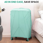 Juego de equipaje rígido de 4 piezas con balanza de equipaje gratuita – Maleta de 20/24/28 pulgadas + Maleta de tocador – Maletas de viaje ligeras de carcasa dura – Ruedas giratorias de 360° – Cerradura TSA – Equipaje de mano y de facturación – ABS – Para