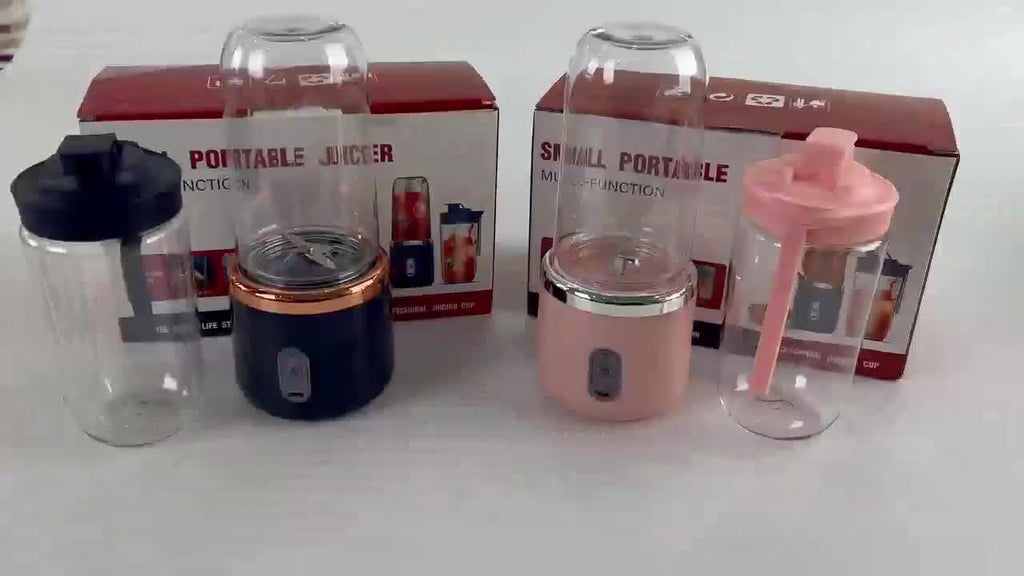 Exprimidor recargable con vaso portátil multifuncional | Para zumos en casa y exterior
