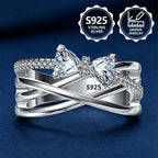 Anillo de moda para mujer, exquisito, de plata de ley 925, elegante y moderno, un anillo de joyería de alta gama para mujer con una apariencia hermosa, adecuado para viajes de vacaciones, uso diario y es un regalo conmemorativo ideal para amigos.