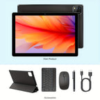 Tablet | Tablet Android 15 de 10 pulgadas, 12 (3+9) GB de RAM, 64 GB de ROM, Procesador Quad Core, Cámara de 2.0MP+8.0MP, 6000mAh, Múltiples