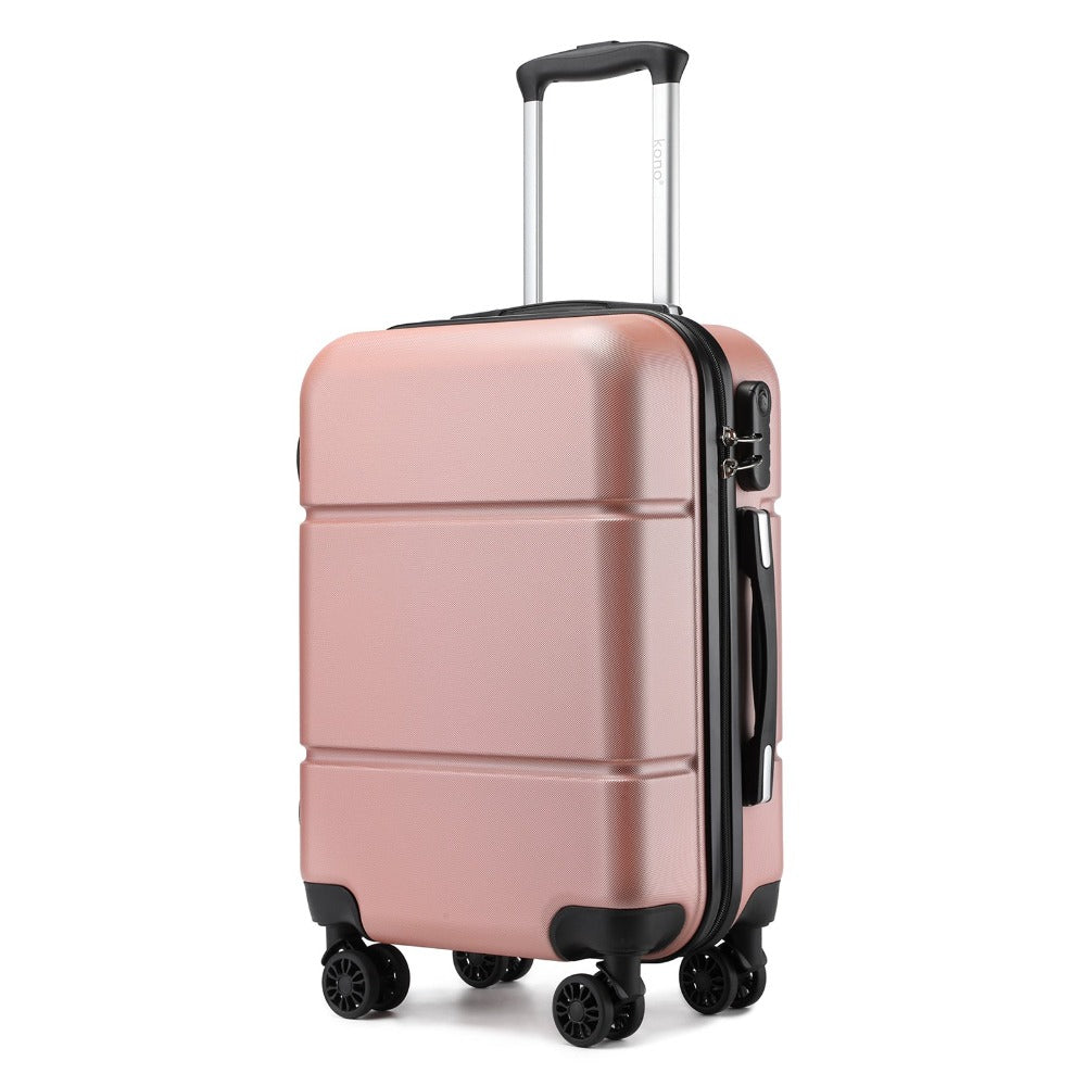 1 pieza de maleta de cabina de 20 pulgadas (55 cm) de ABS prémium con candado de combinación seguro para viajes sin esfuerzo, regreso a clases, regalo de vacaciones