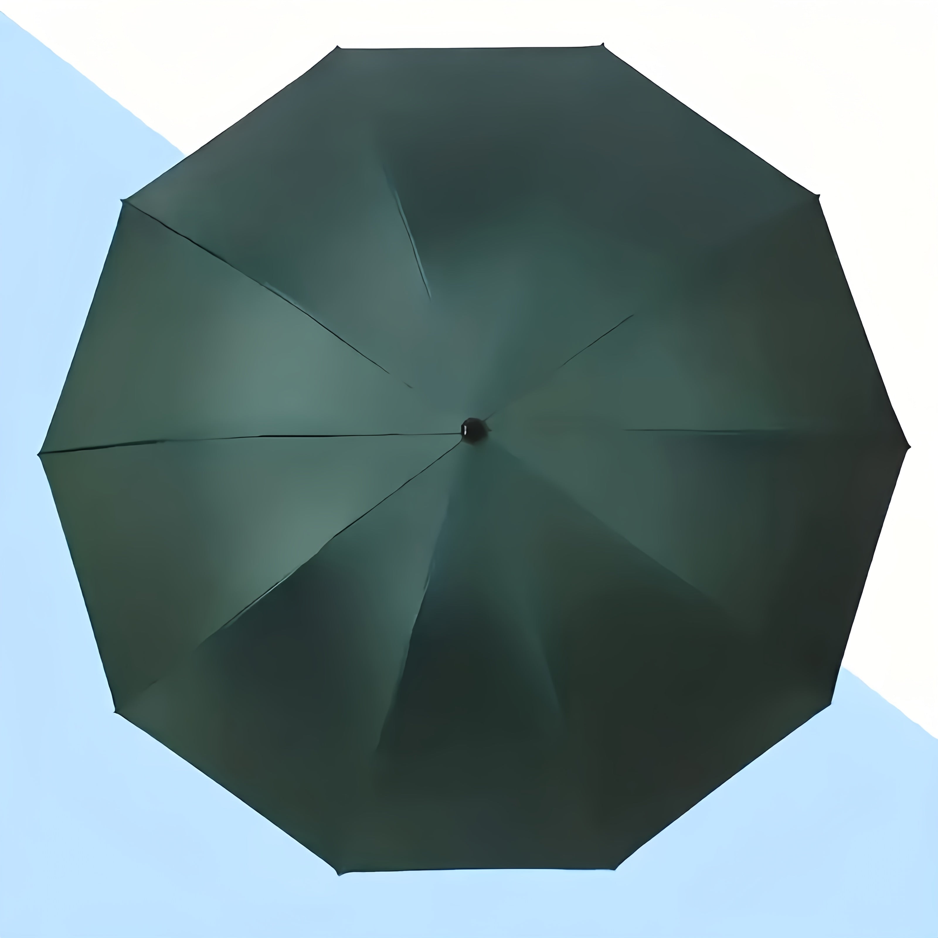 Paraguas extragrande, paraguas plegable reforzado de alta calidad con diez varillas extragrandes, tela engrosada de protección solar, paraguas de viaje portátil, unisex para profesionales de negocios y estudiantes, paraguas multifuncional de exterior de d