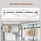 Barra de Cortina de Ducha, Antideslizante, Sin Taladro, de Acero Inoxidable, Extensible Telescópica, Anticorrosiva y Antideslizante, Barra de Tensión, Opción de Montaje en Pared, Uso Versátil, Diseño Moderno y Elegante | Característica Antideslizante, Cor