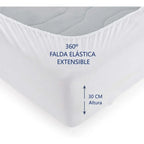 Protector de Colchón – Transpirable e Impermeable,Banda Elástica Ajustable hasta 30 cm
