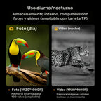 Binoculares de Visión Nocturna - Cámara con Zoom Digital 10X, Alcance de 800m, USB/Recargable, Pantalla Grande de 2.8", Binoculares HD Profesionales de Viaje de Aventura, Binoculares Portátiles Ligeros de Mano para Adultos - Ideales para Caza, Camping y V