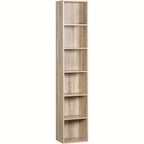Estantería Estante de Pie Almacenamiento Divisor de Ambiente Estante de Oficina Archivador, MDF, 6 Compartimentos