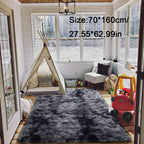 1pc alfombra de felpa suave, alfombra antideslizante, alfombra para cabecera, tapete tie dye para sala, decoración del hogar, colchoneta para mascotas, alfombra para dormitorio o sala, ideal para decoración navideña y Halloween