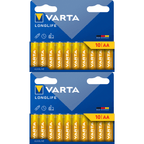 Pilas | Pilas AA Alcalinas de Alto Rendimiento, VARTA Longlife, Ultra Larga Duración, Energía Continua, Ideal para Controles Remotos, Juguetes