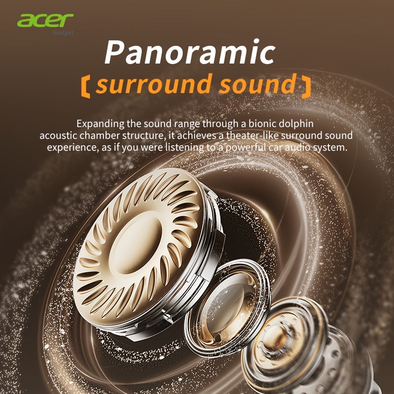 Auriculares Bluetooth | Auriculares inalámbricos Acer OHR546, estéreo, graves profundos, baja latencia en llamadas, uso cómodo (estudio