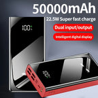 Batería externa | Batería Externa de Gran Capacidad de 50000mAh con Pantalla LED Inteligente, Linterna, Reserva de Energía de Emergencia para