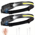 Linterna frontal LED recargable 4pcs | Para camping, senderismo y reparación