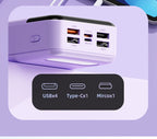 Batería externa | Un Power Bank Portátil de Alta Capacidad con Carga Rápida de 50000Mah, Cuatro Puertos USB, Interfaz Tipo-C y Micro, Adecuado