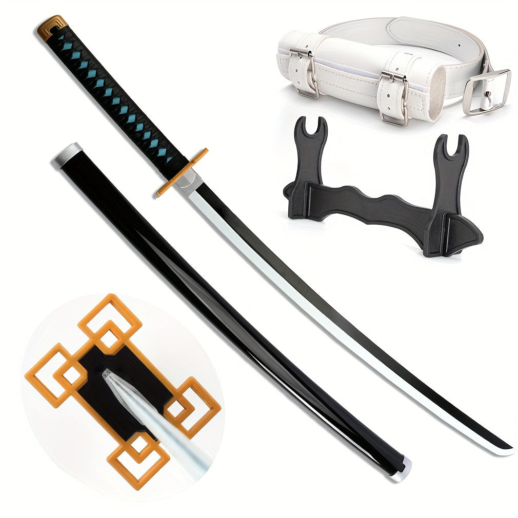 Espadas de samurái japonesas katana de 104.14 cm, múltiples estilos, hojas de madera no afiladas, con cinturones y fundas, regalo de Navidad, accesorios de cosplay para Halloween