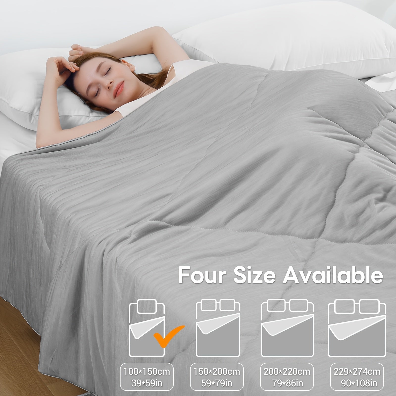 1 edredón Elegear de tamaño estándar, edredón refrescante con fibra de enfriamiento Q-Max > 0.45 Arc-Chill, manta fresca de verano para dormir para personas que sudan por la noche y que se sienten calientes (100*150, 150*200, 200*220, 274*229)
