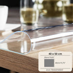 Mantel Protector con PVC 2Mm - Ancho 40Cm - Mantel Suave Transparente Resistente a Arañazos Y Agua, Protector de Mesa Fácil de Limpiar, Lámina de Mesa Duradera para Cocina, Comedor, Restaurante, Oficina Y Hogar - 40X40Cm, 40X50Cm, 40X60Cm, 40X70Cm, 40X80C