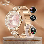 SIEMORL Smartwatch para Mujer con Pantalla Táctil Completa de 1.32 pulgadas, Smartwatch con Llamada Inalámbrica, Rastreador de Actividad Física con 20 Modos Deportivos, Diales Exclusivos, Relojes Inteligentes Impermeables para iPhone Android, Pulsera Depo
