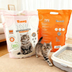Arena para gatos con tofu perfutado, 6 l (1 paquete), original, arena para gatos con manzana, lavanda, limón y fibra de soja.