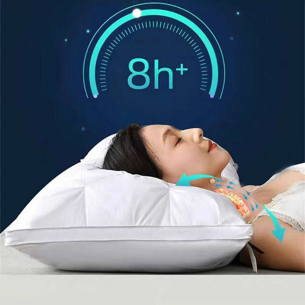 Almohadas 900 g de masaje de algodón para el cuello, ideales para un sueño suave, almohada ergonómica ajustable con soporte contorneado, núcleo de almohada de alta calidad, funda de almohada desmontable