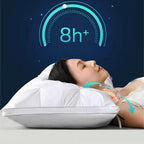 Almohadas 900 g de masaje de algodón para el cuello, ideales para un sueño suave, almohada ergonómica ajustable con soporte contorneado, núcleo de almohada de alta calidad, funda de almohada desmontable