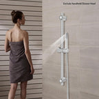 Barra de ducha sin clavos, barra de ducha de acero inoxidable, barra de ducha de 66 cm, barra de ducha de acero inoxidable de altura ajustable, barra de ducha moderna con soporte giratorio de 360° para cabezales de ducha para baños, duchas, hoteles, hogar
