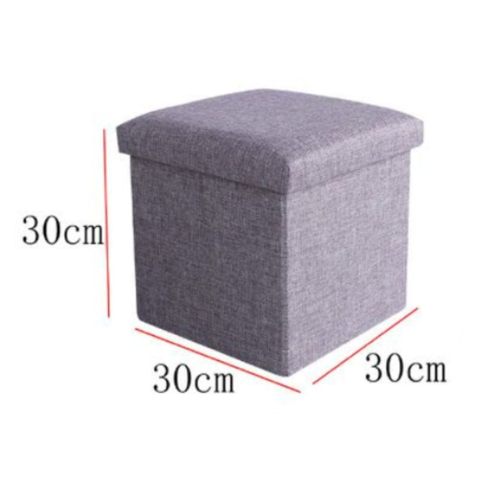 Reposapiés otomano de almacenamiento, taburete plegable para pies, caja de almacenamiento, taburete para el hogar, taburete para pies, banco, caja grande para guardar ropa de lino