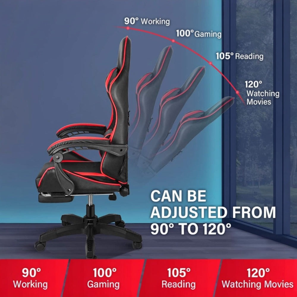 Silla Gaming para Escritorio, Oficina y Juegos Online Giratoria. Silla Cmoda de Altura Ajustable para Gaming ergonmica, de piel sintética. Silla racing de gaming videojuegos y de oficina. Es ergonmica y con diseño moderno (S001 7499 8499 )