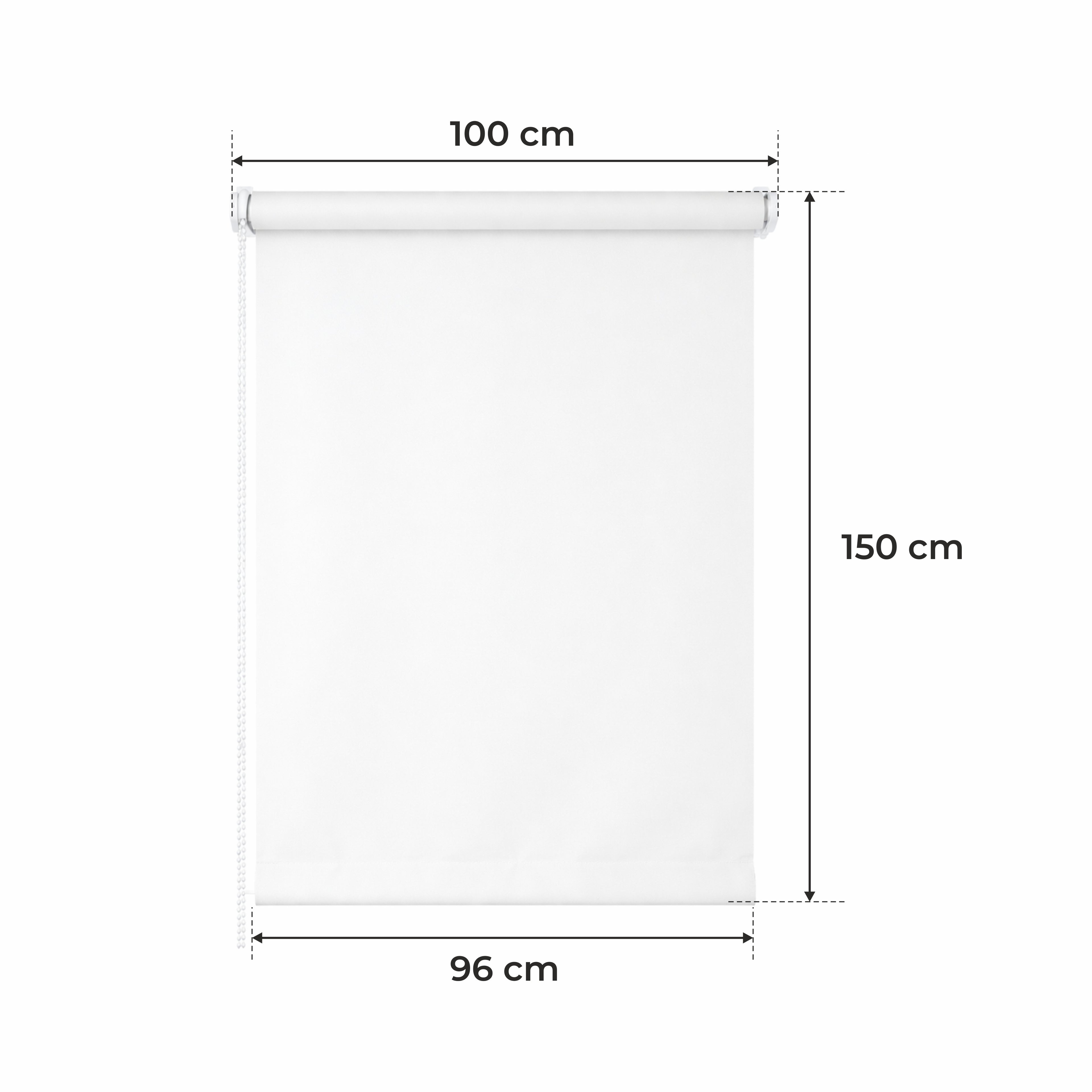 Persiana Enrollable para Ventana • BLANCA • 32 Tamaños • BOJANEK MINI ROLLER BLIND • Soportes Ajustables • Instalación sin Taladro en la Ventana • Persiana Enrollable con Mecanismo de Cadena • Cubierta de Ventana Protectora contra el Sol • Ideal para Saló