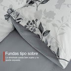 H HANSEL HOME Juego de Funda Nórdica Microfibra Transpirable – Set de Ropa de Cama con Funda de Edredón y Fundas de Almohada – Conjunto 2/3 Piezas para Dormitorio