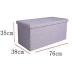 Reposapiés otomano de almacenamiento, taburete plegable para pies, caja de almacenamiento, taburete para el hogar, taburete para pies, banco, caja grande para guardar ropa de lino