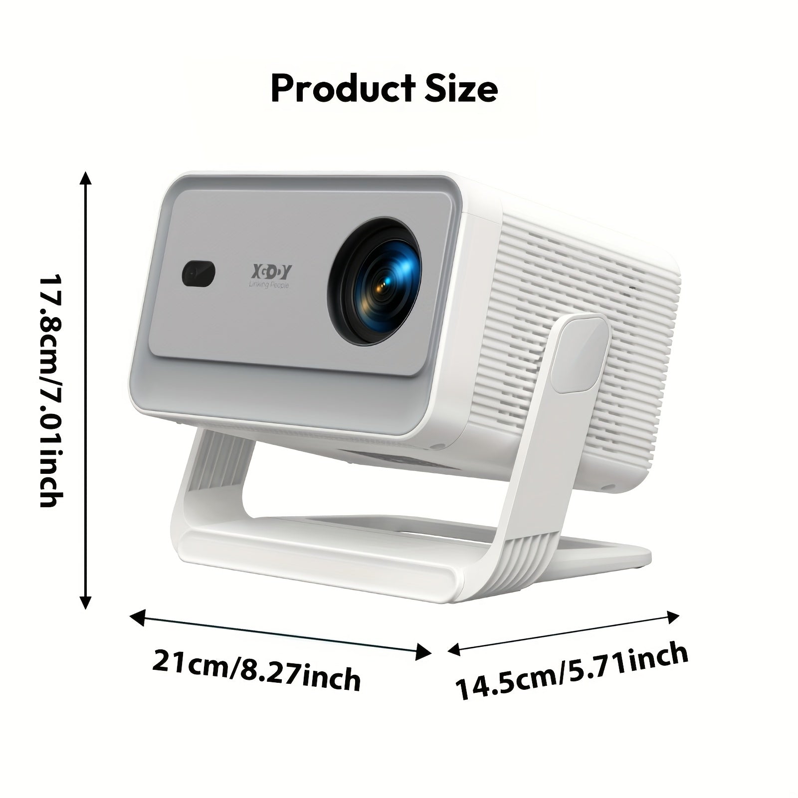 Proyector | Proyector XGODY Android 14, Decodificación Full HD 8K, Gimbal A6Pro Local 1080P, 550 ANSI Lúmenes, Autofocus y Corrección Keystone