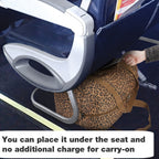 Imprescindible para viajes 2025: Bolso Duffel plegable aprobado por aerolíneas (18X14X8) con diseño de leopardo, equipaje de mano Tsa para hombres y mujeres, perfecto para escapadas de fin de semana