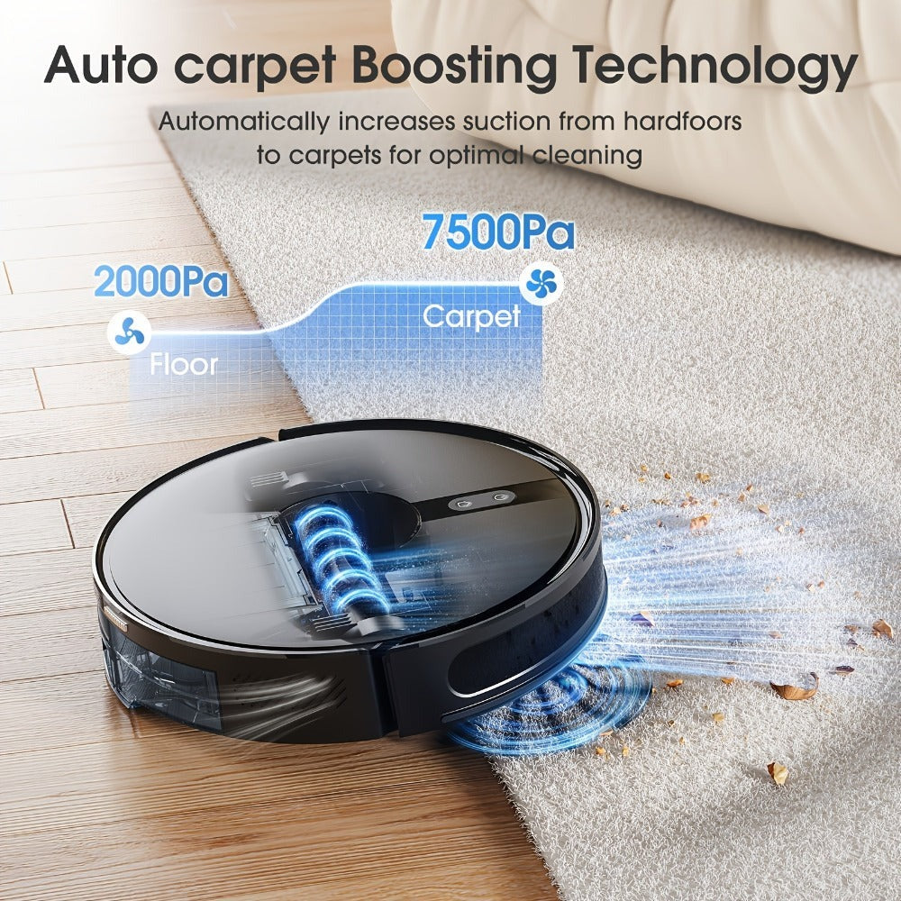 Lubluelu Combinación de aspiradora y fregona robot, aspiradora robótica con navegación láser por puntos, máximo 180 min, 62 dB, 30 zonas de exclusión para pelo de mascotas, alfombras, suelo -B40/L15Ultra, regalos de Navidad y Halloween