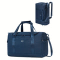 Bolso de mano de 32L aprobado para avión, para debajo del asiento, 45X36X20, equipaje de mano con compartimentos desmontables para artículos de tocador y zapatos, Weekender para hombres y mujeres (Opciones de color triple: Negro | Azul Marino | Rosa Champ