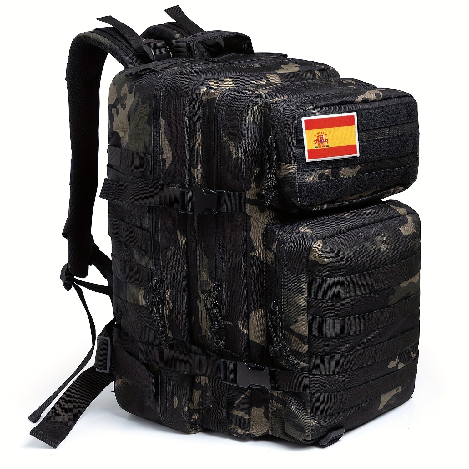 45L Mochila Táctica para Senderismo al Aire Libre para Mujeres/Hombres, Mochila Deportiva de Ciclismo y Fitness con Sistema MOLLE, Bolsa de Viaje para Escalada y Trekking, Estilo Poliéster 3 Días, Mochila Táctica para Deporte y Emergencias