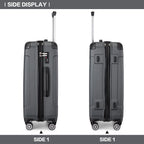 Maleta de embarque de carcasa rígida ABS 55x35x20cm, carrito de viaje, equipaje de mano de cabina, 33L, regalo de Black Friday, Día de Acción de Gracias, Navidad