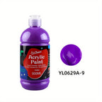 Pintura acrílica prémium de 14 colores en botellas de 500 ml, consistencia espesa y cobertura opaca para trabajo de estudio, bocetos al aire libre, pintura sobre lienzo, murales de pared y manualidades (artistas, estudiantes, aficionados)