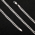 Collar de plata 925 para hombre, cadena cubana de 5 mm, accesorios de joyería estilo hip hop para fiestas, regalos para hombres, San Valentín, aniversario, cumpleaños, regalo para el Día del Padre, empaque en caja