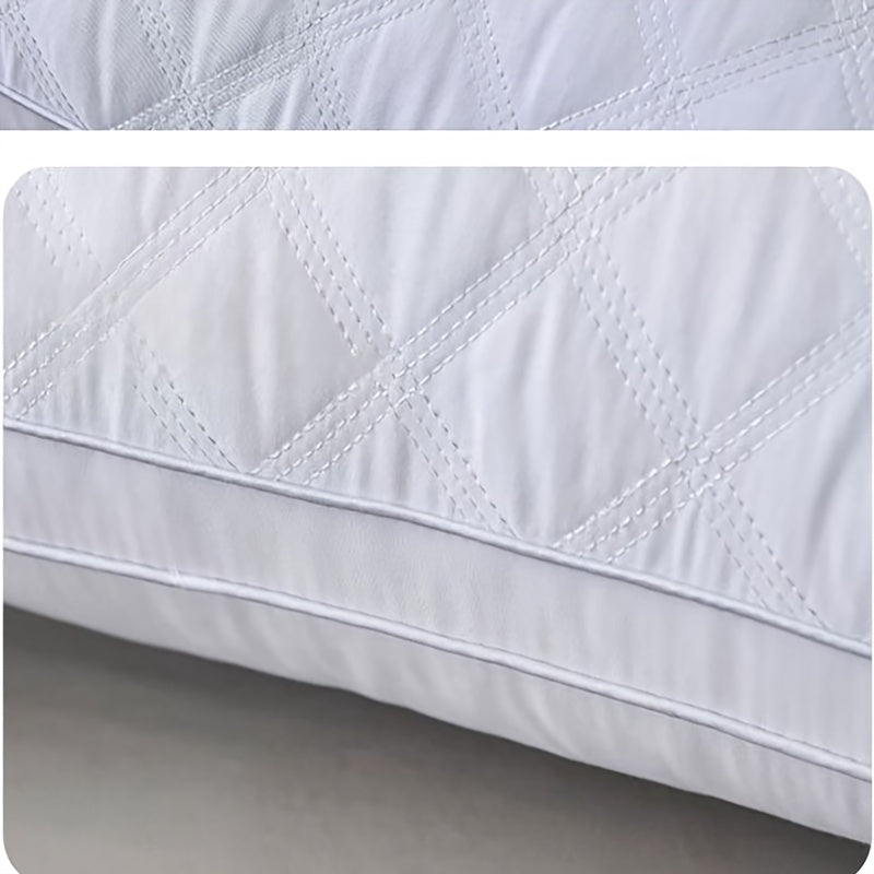 Juego de 2 almohadas de cama de calidad hotelera – Almohadas de apoyo suaves y respetuosas con la piel con alta resiliencia, comodidad transpirable para quienes duermen de lado, boca arriba y boca abajo, almohadas de cama para toda estación, acogedor rega